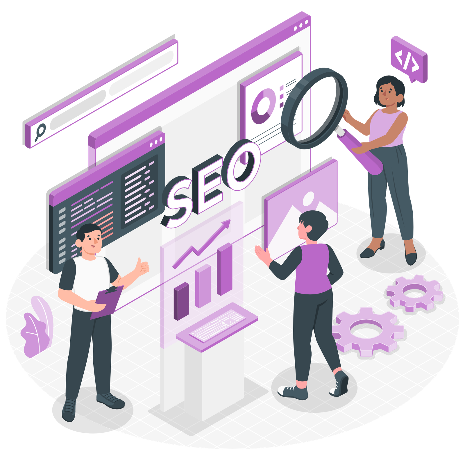 SEO analytics team-amico